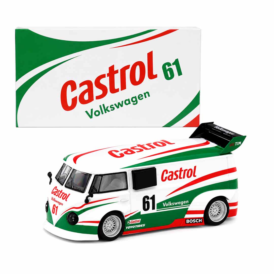 SupCar Volkswagen T1 Castrol Racing Van #61 1:64 Scale Die-Cast Model Car | Premium Collectible Display Model