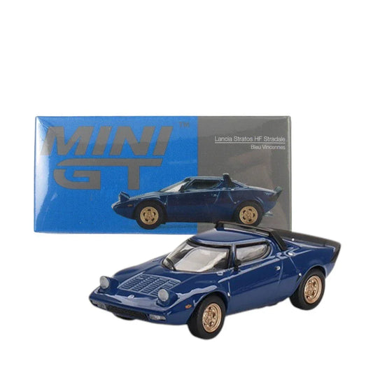 Mini GT Lancia Stratos HF Stradale Bleu Vincennes Die-Cast Model Car Age 14+ - Jaiman Toys