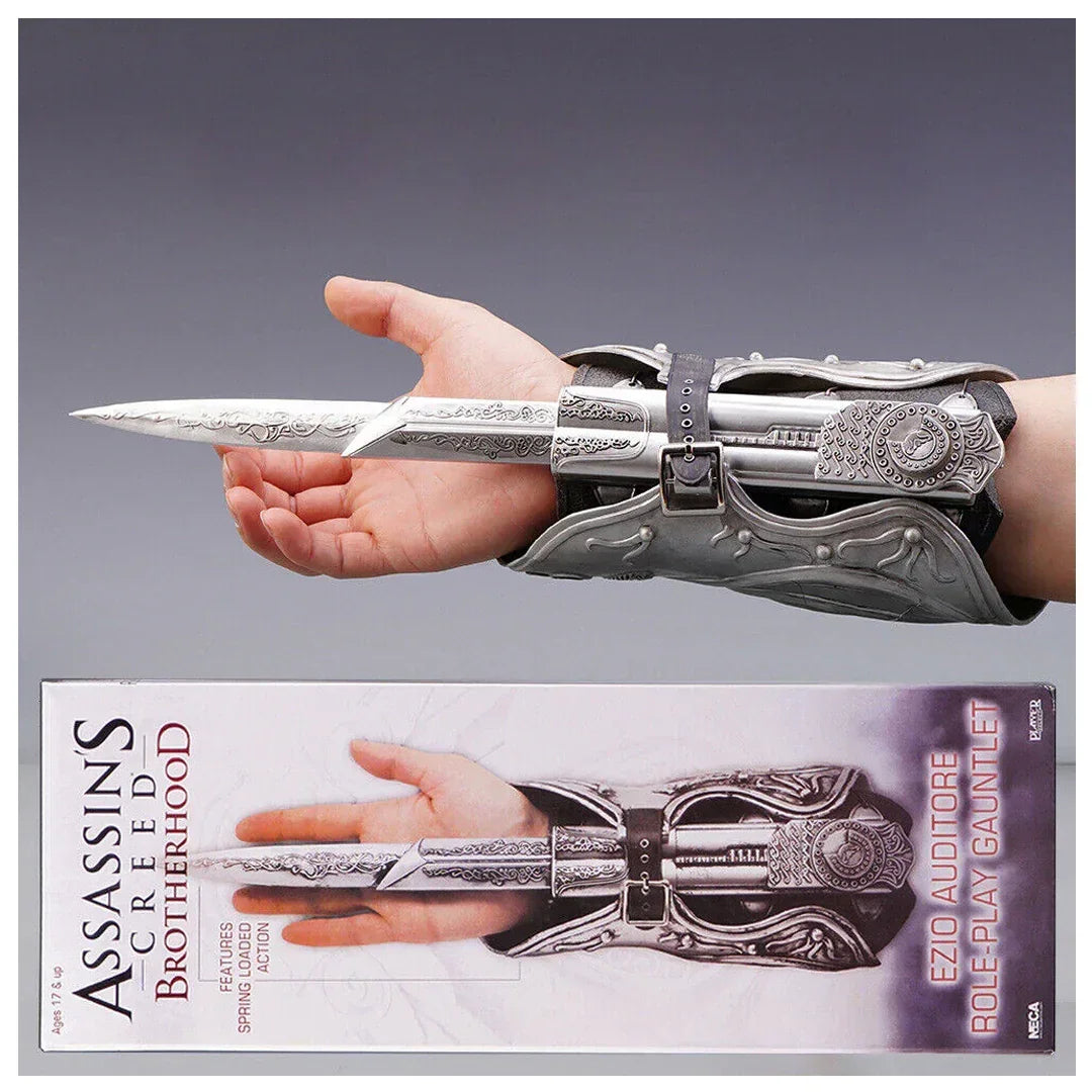 Assassin's Creed : Ultimate BROTHERHOOD- EZIO AUDITORE'S ARMORED VAMBRACE Hidden Blade Gauntlet Set! Role-Play Accessory Age 17+ - Jaiman Toys