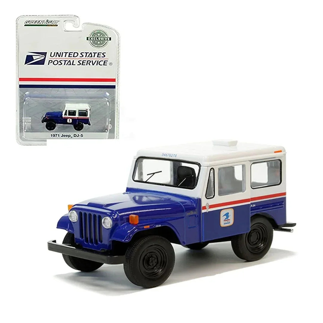 Greenlight 1:64: United States Postal Service, 1971 Jeep DJ-5, With Red &amp; : Hobby Exclusive - Jaiman Toys