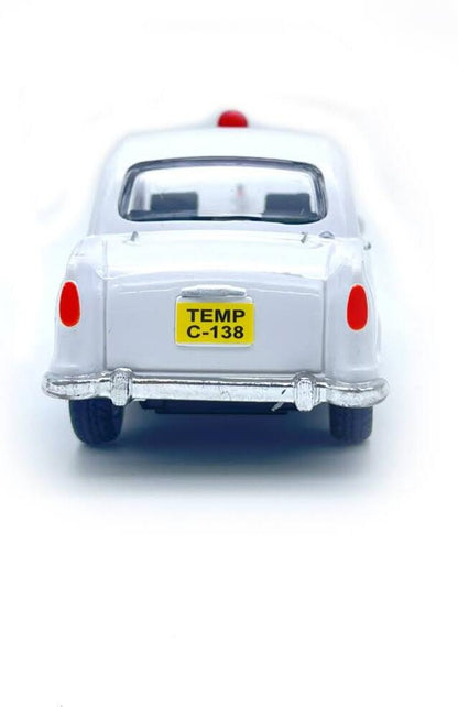 CENTY Ambassador VIP Pull Back Toy Car White | Openable Doors | Classic Indian Sedan Toy for Kids 3+