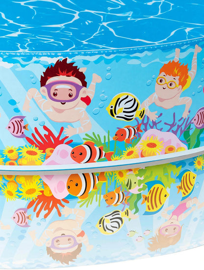 Intex 56451 Ocean Theme Kids Swimming Pool – 5 ft (152 cm) Round Snapset Inflatable Pool for Children