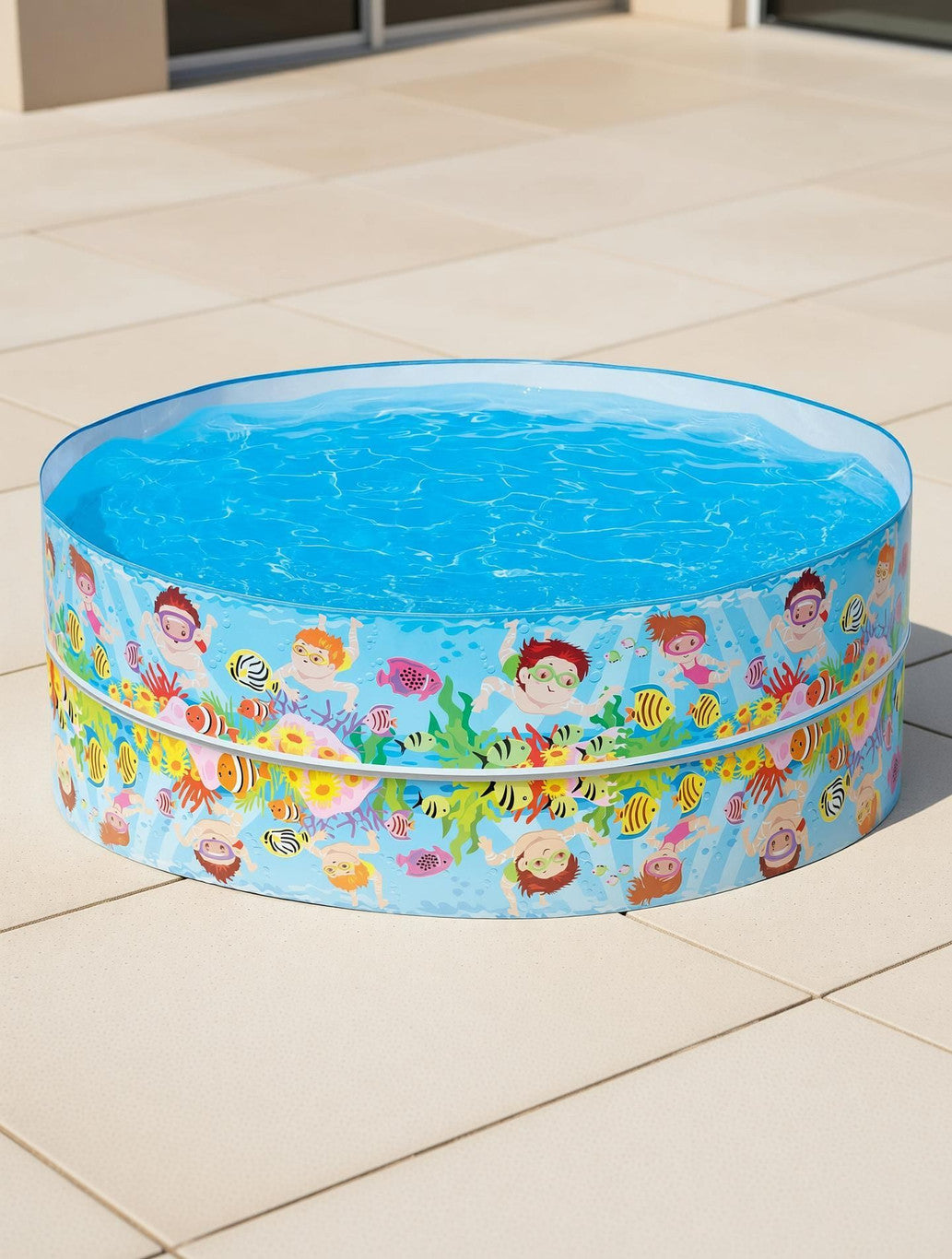 Intex 56451 Ocean Theme Kids Swimming Pool – 5 ft (152 cm) Round Snapset Inflatable Pool for Children