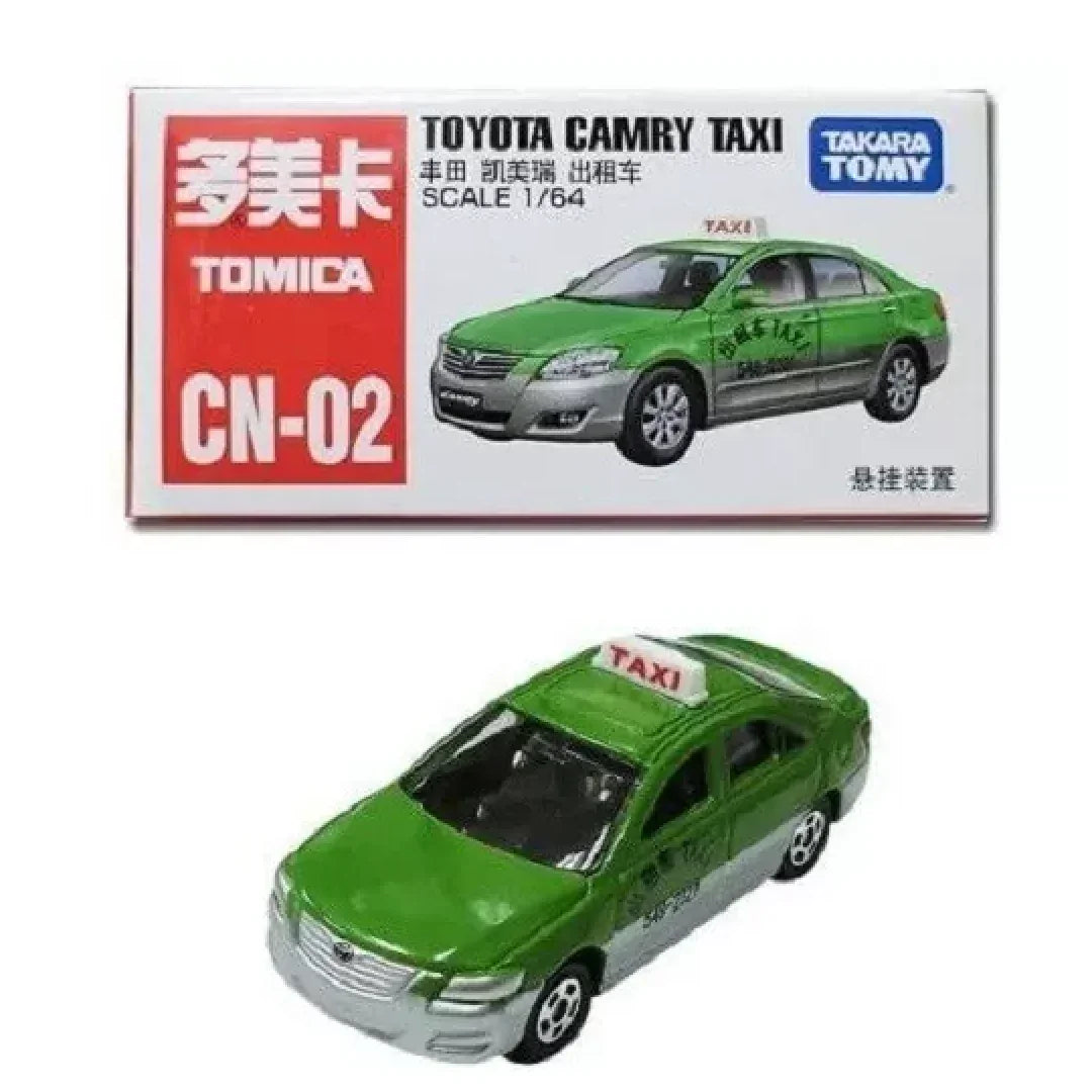 Takara Tomy Tomica CN-02 Toyota Camry Taxi- TAKARA TOMY -Diecast Scale Model Car- 1/65 - Jaiman Toys
