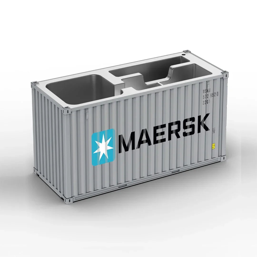 Shipping Container Style Pen Holder – Creative Desk Organizer with Open Top Storage | Industrial Office & Study Table Accessory