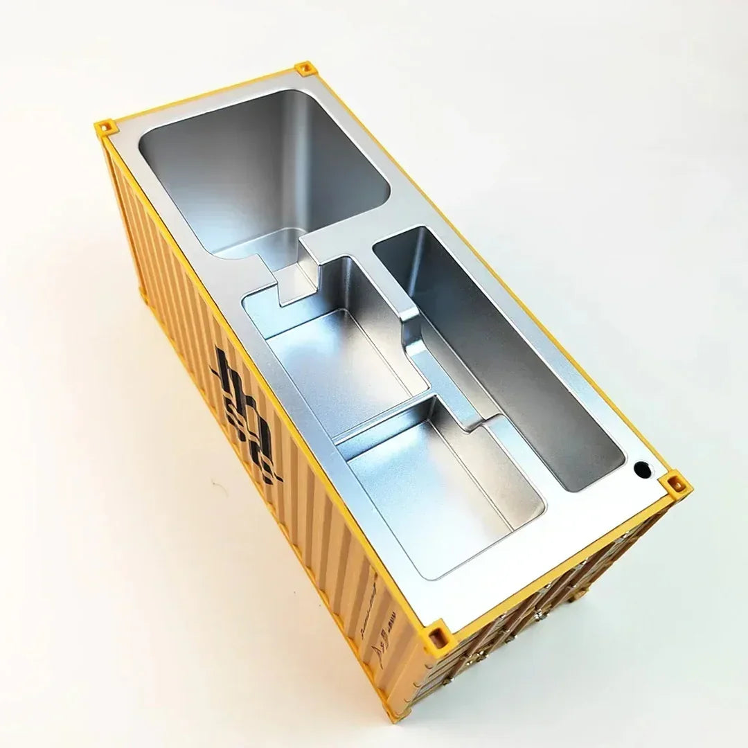 Shipping Container Style Pen Holder – Creative Desk Organizer with Open Top Storage | Industrial Office & Study Table Accessory