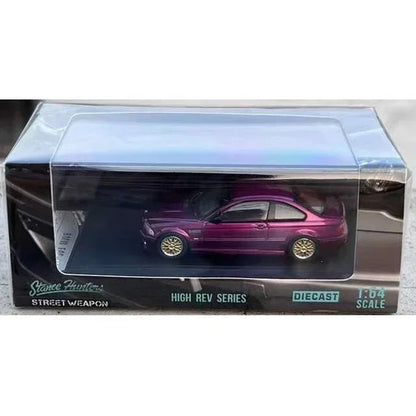 Stance Hunters 1:64 x High Rev Series BMW E46 M3 Purple -Diecast Car - Jaiman Toys