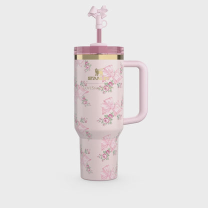 STANLEY Quencher H2.0 FlowState Stainless Steel Vacuum Insulated Tumbler with Lid and Straw for Water, Iced Tea or Coffee (Heather, 40 oz)  – The Ultimate Valentine’s Gift!