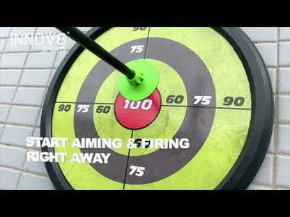 Innov8 Sports Spin Target Attack Archery Set for Kids 5+ | Bow & Arrow Shooting Game with Rotating Target Stand
