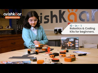 Avishkaar ABot Advanced 10-in-1 DIY STEM Metal Robotics Kit | Build & Code Robots | Ages 8+