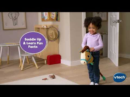 VTech Gallop & Giggle Horse Stick Pony with Motion Sensor | Interactive Musical Hobby Horse with Lights, Sounds & Learning Modes | Plush Riding Horse Toy for Kids