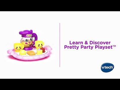VTech Learn & Discover Pretty Party Playset | Interactive Tea Party Set with Lights, Sounds, Music & Learning Activities