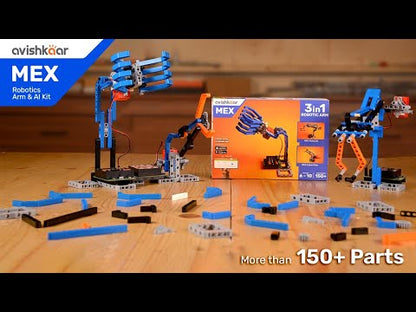 Avishkaar MEX 3‑in‑1 Robotic ARM Kit | Build, Code & Control Robots | STEM Kit for Ages 8+