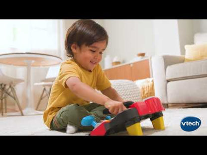 VTech Race & Discover Driver | Interactive Steering Wheel Toy with Lights, Sounds, Gear Shifter & Learning Activities | Educational Driving Toy for Kids