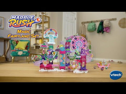 VTech Marble Rush Magic Fairyland Playset with Electronic Ferris Wheel | 96-Piece STEAM Marble Run Building Set | Interactive Construction Toy for Kids 4+ Years
