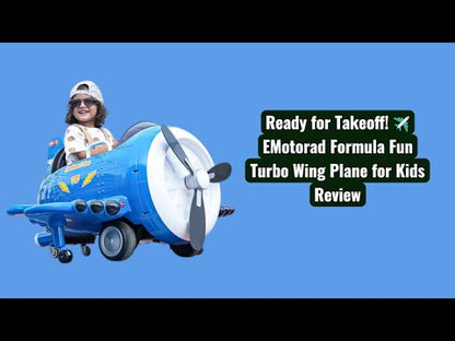 EMotorad Formula Fun Turbo Wing Ride-On Toy Plane for Kids | Battery Operated Airplane Ride-On
