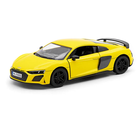 KiNSMART 2020 Audi R8 Coupe – 1:36 Scale Die-Cast Model Car Set – 5-Inch Pullback Toy Cars - Yellow - Jaiman Toys