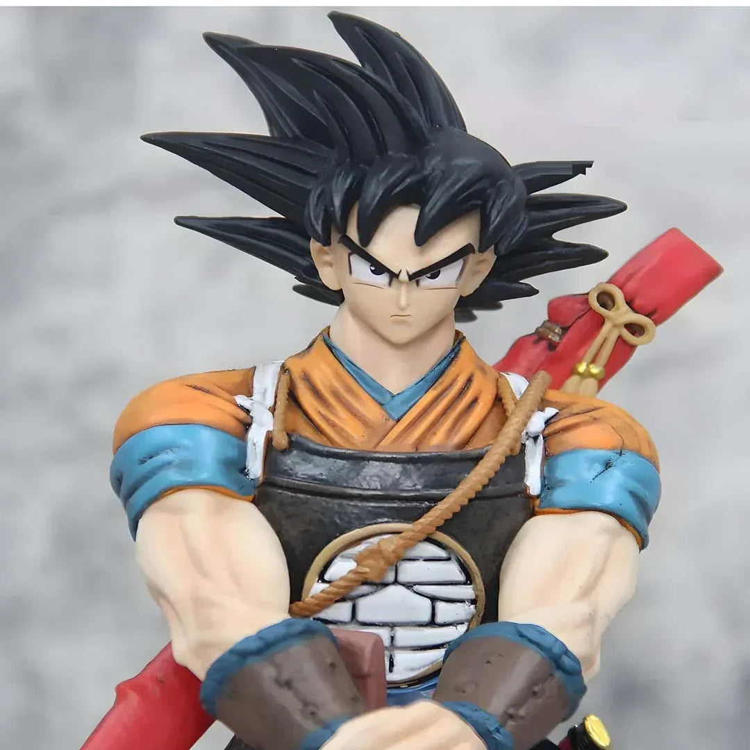 Samurai Goku Black Hair Anime Ultimate Action Figure – 29cm Dragon Ball Z PVC Action Figure with Sword & Battle Base HW - Jaiman Toys