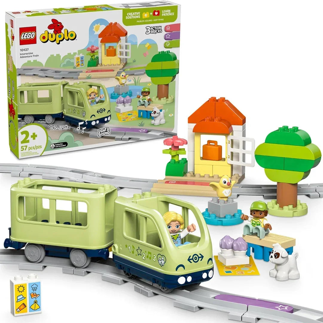 LEGO 10427 DUPLO Town Interactive Adventure Train – Toddler Toy 2+ with Lights & Sounds