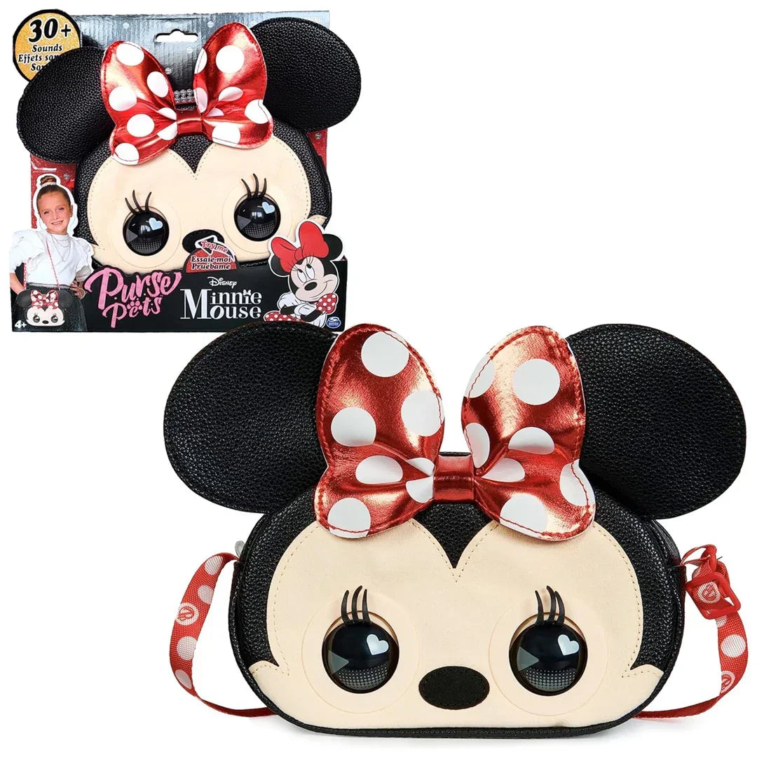 Purse Pets DIS Interactive Minnie Mouse – Plush Shoulder Bag Toy for Kids