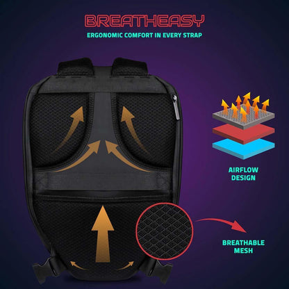 Hookaba Eye Rover LED Biker Backpack – Hard Shell, Waterproof, 15.6” Laptop - Blue - Jaiman Toys