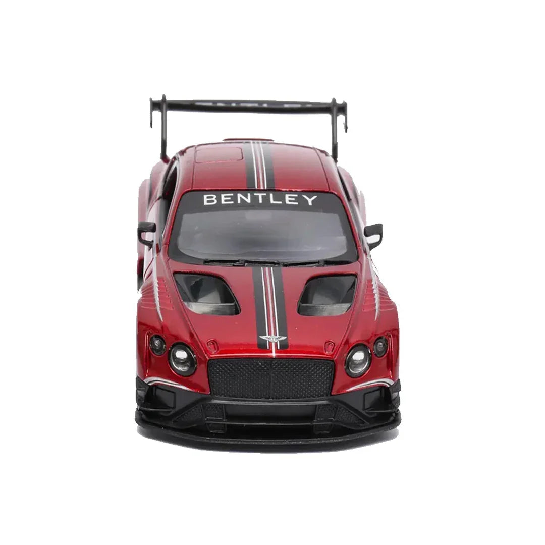 KiNSMART 2018 Bentley Continental GT3 – 1:38 Scale Die-Cast Model Car – Pullback Action Collectible - Red - Jaiman Toys