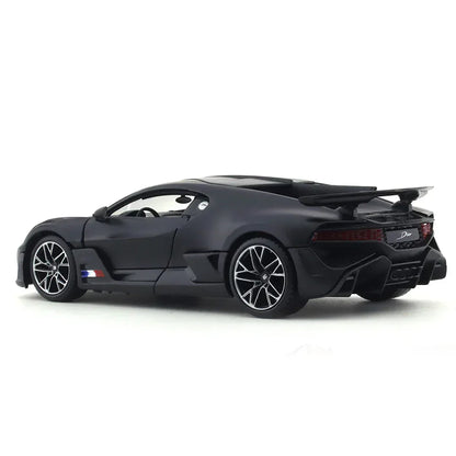JOY JUNCTION Bugatti Divo Custom Edition 1:32 Scale Alloy Metal Pullback Die-Cast Car – Black with Lights, Music & Openable Doors - Jaiman Toys