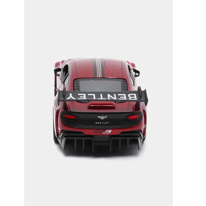 KiNSMART 2018 Bentley Continental GT3 – 1:38 Scale Die-Cast Model Car – Pullback Action Collectible - Red - Jaiman Toys