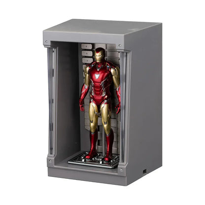 Marvel Iron Man Hall of Armor – Mark 85 (4-Inch Figure) Light-Up Display Chamber | Endgame Suit Collectible Action Figure