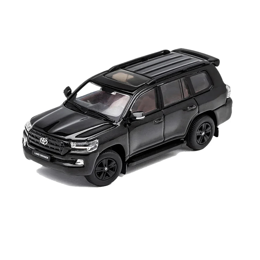 GCD 1:64 Toyota Land Cruiser 200 RHD (2015) Black with Roof Rack | Premium Diecast Model SUV