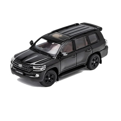 GCD 1:64 Toyota Land Cruiser 200 RHD (2015) Black with Roof Rack | Premium Diecast Model SUV