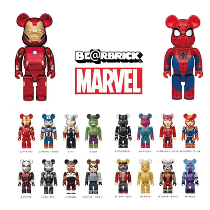 Cleverin × BE@RBRICK Ultimate Action Figure Marvel Design – Air Purifying Collectible (1 Random Figure) - Jaiman Toys