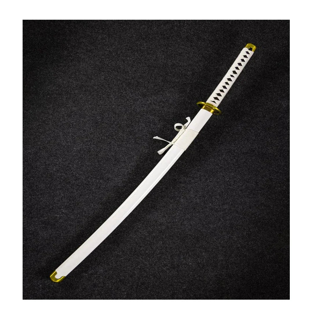 Zoro’s Wado Ichimonji Sword – One Piece Anime Wooden Katana 104cm With Light Effect | White Samurai Sword for Cosplay, Roleplay & Collectors