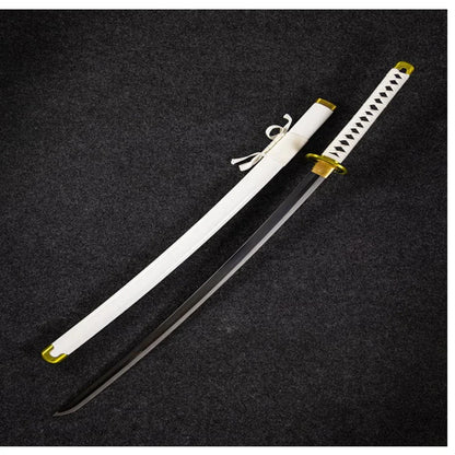 Zoro’s Wado Ichimonji Sword – One Piece Anime Wooden Katana 104cm With Light Effect | White Samurai Sword for Cosplay, Roleplay & Collectors