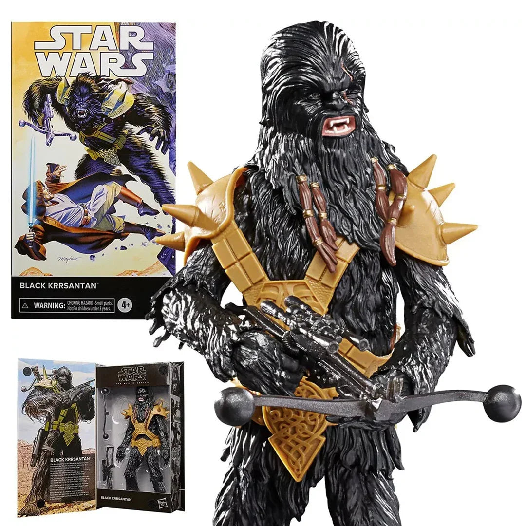 Star Wars Black Krrsantan action figure with comic-style packaging and accessories