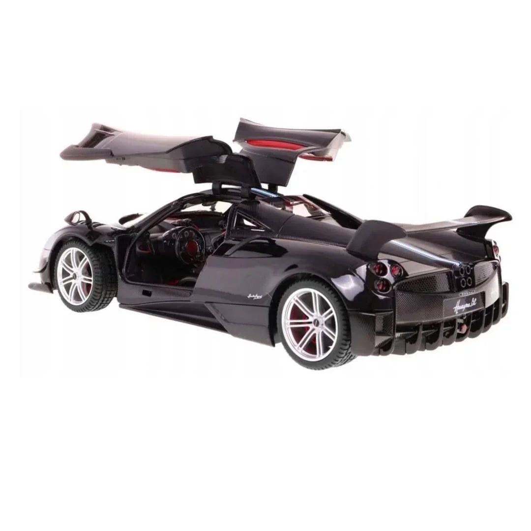 RASTAR 1:14 Scale Pagani Huayra BC Remote Control Car – Officially Licensed RC Supercar with Functional Gullwing Doors, LED Lights & 2.4GHz Precision Control (Black) - Jaiman Toys