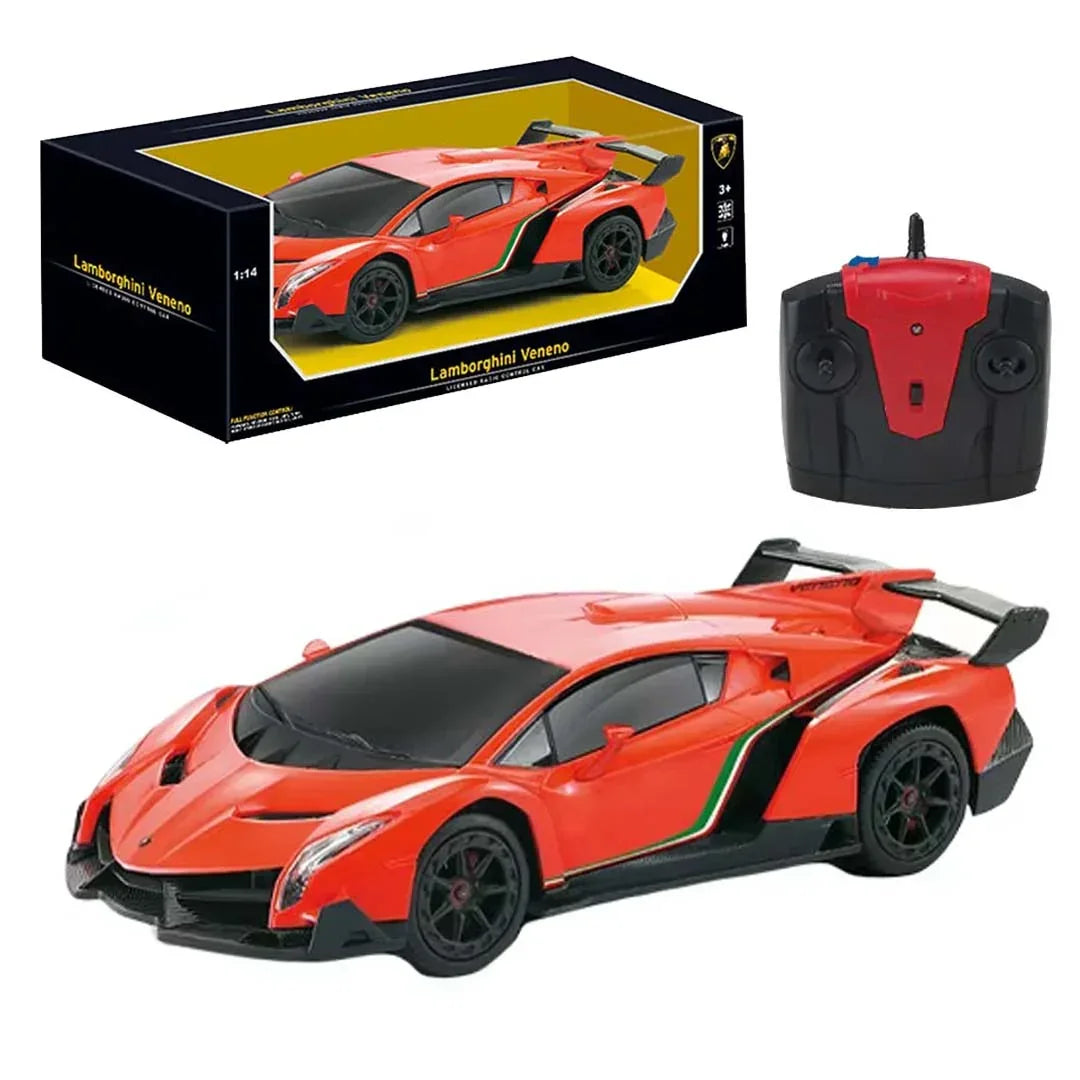 Guokai 1:14 Scale Lamborghini Veneno Remote Control Car – Officially Licensed RC Supercar with 2.4GHz Control, Functional LED Lights & High-Speed Performance for Kids & Hobbyists - Jaiman Toys