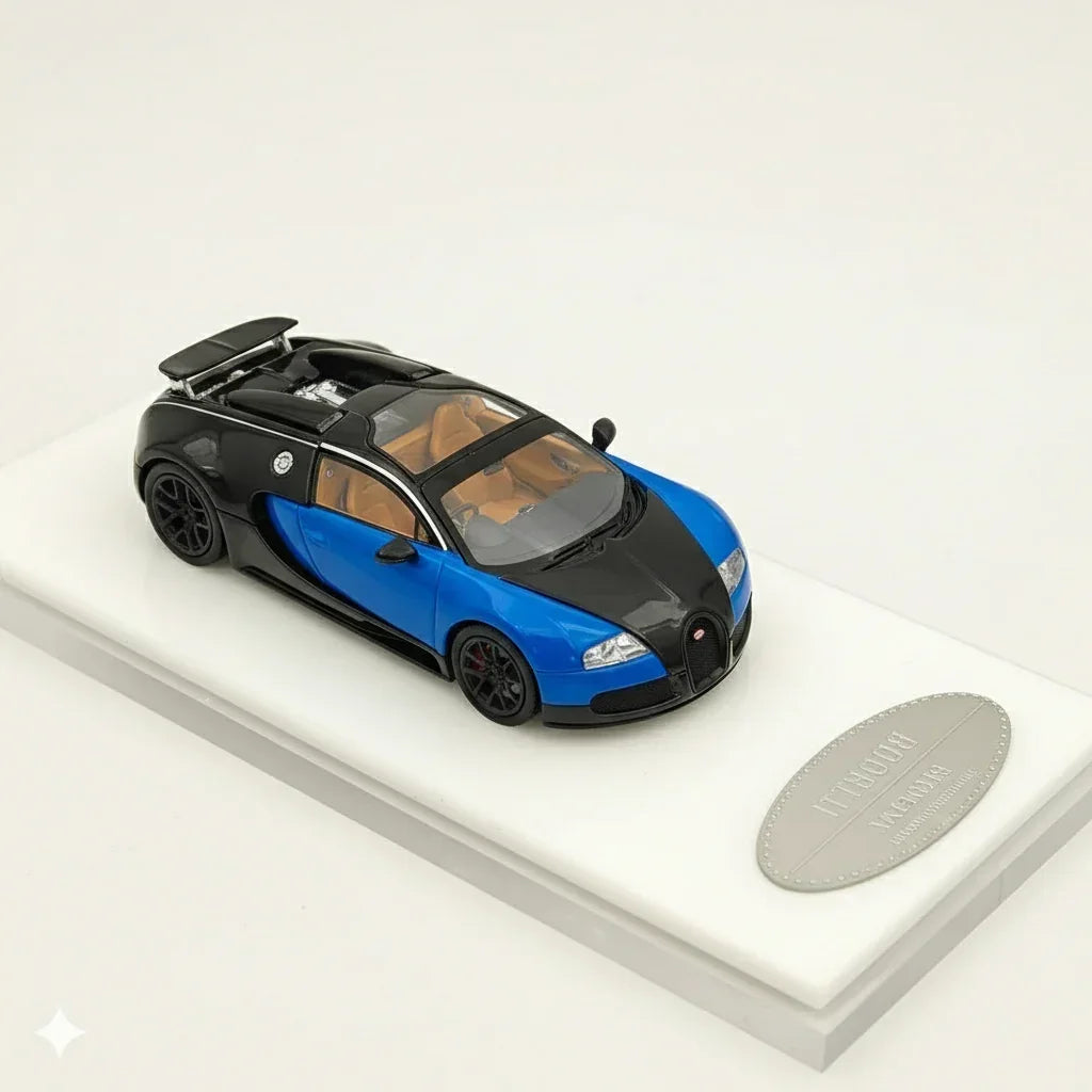 Mortal 1:64 Scale  Bugatti  Blue/Black – Premium Diecast Car Model