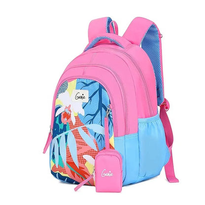 Genie School Bags Dove Kids Backpack – 15" Cute & Colorful Bag for Girls with Happy Pouch - Jaiman Toys