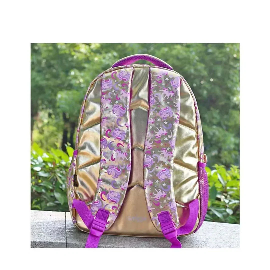 Smiggle School Bags Gold Unicorn School Backpack – Magical & Stylish for Girls - Jaiman Toys