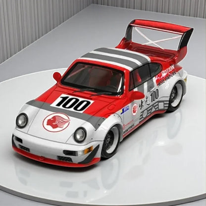 BSC 1:64 Porsche RWB 964 Racing #100  SCALE DIECAST CAR  MODEL BY BSC MODEL– ( WITH FIGURE )