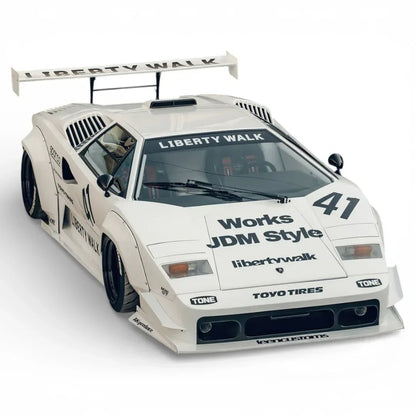 Vision64 1:64 Lamborghini Countach LBWK Liberty Walk White Diecast Scale Model Car