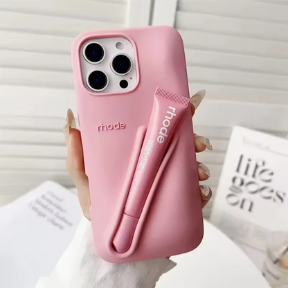 Rhode Fall Lip Case for iPhone 14, 15 & 16 Series – Soft Silicone Phone Cover with Lip Balm Included