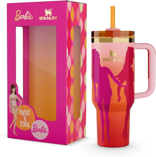 Stanley X Barbie™ ’60s Twist ’N Turn Quencher – 40 Oz Retro Glam Hydration Tumbler - Jaiman Toys