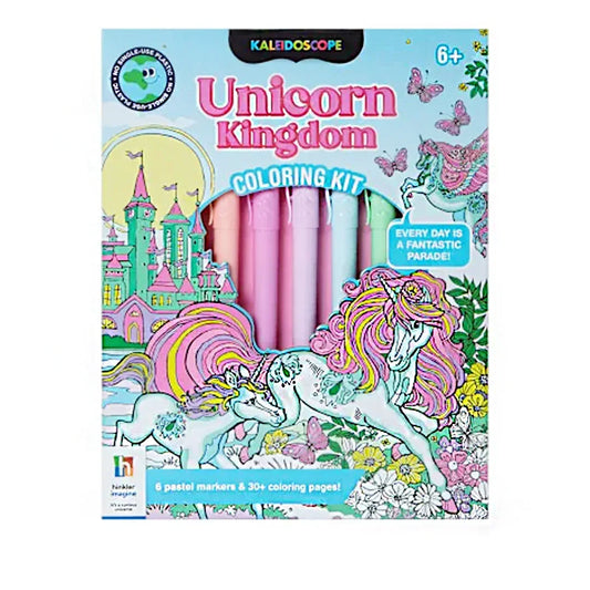 Junior Kaleidoscope Unicorns Kingdom Colouring Kit Age 6+ - Jaiman Toys