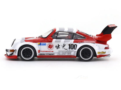 BSC 1:64 Porsche 911 (964) RWB Diecast Model Car – Liberty Walk Style Widebody Collectible with Display Case