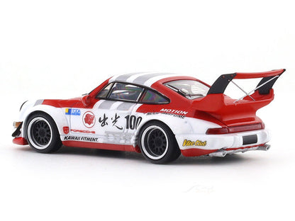 BSC 1:64 Porsche 911 (964) RWB Diecast Model Car – Liberty Walk Style Widebody Collectible with Display Case