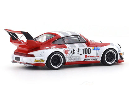 BSC 1:64 Porsche 911 (964) RWB Diecast Model Car – Liberty Walk Style Widebody Collectible with Display Case