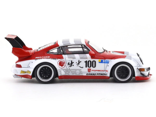 BSC 1:64 Porsche 911 (964) RWB Diecast Model Car – Liberty Walk Style Widebody Collectible with Display Case