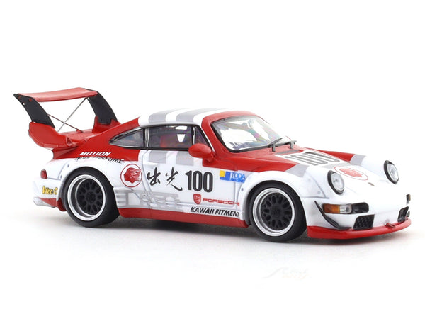 BSC 1:64 Porsche 911 (964) RWB Diecast Model Car – Liberty Walk Style Widebody Collectible with Display Case